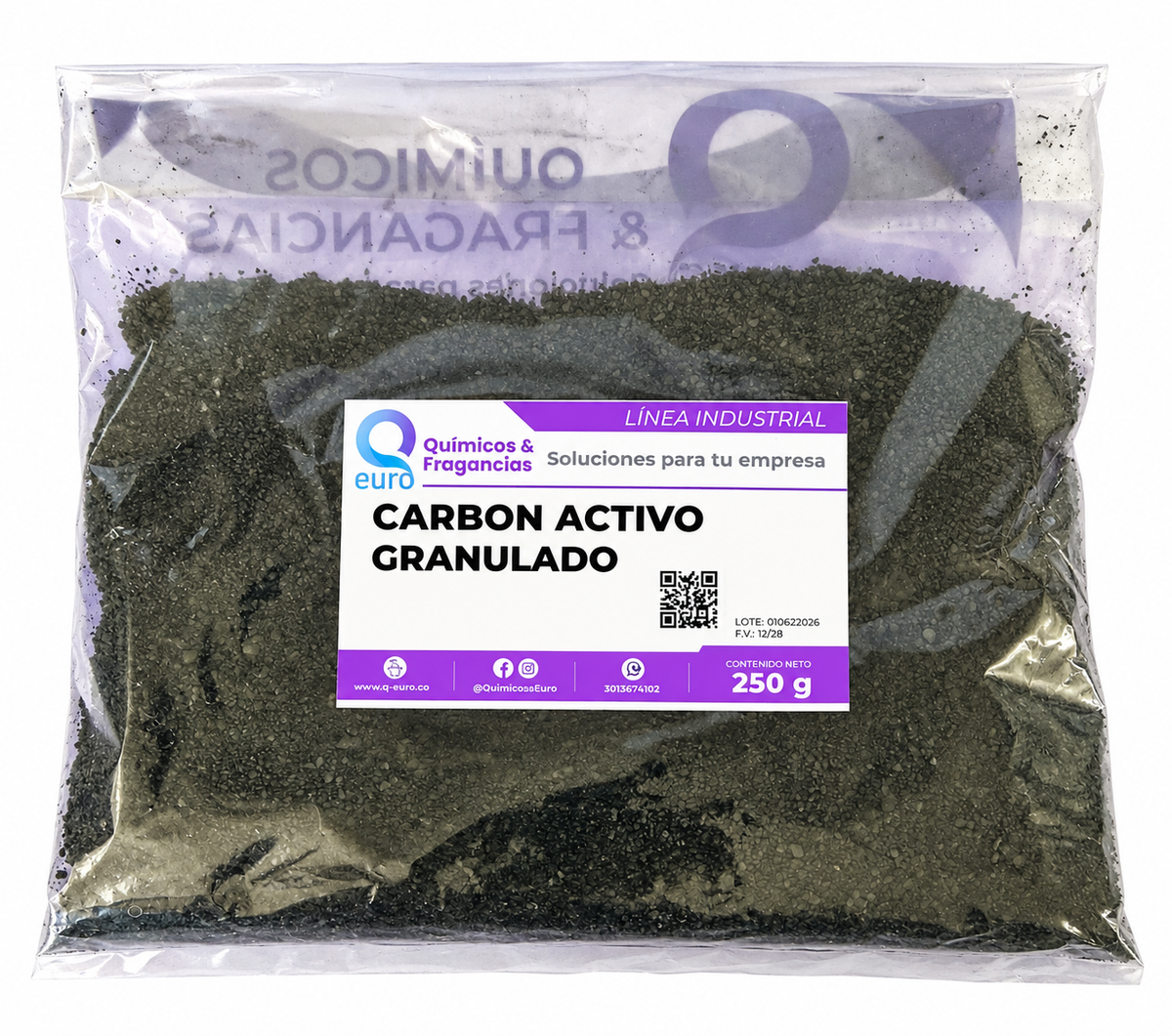 Carbón Activado Granulado 250 g